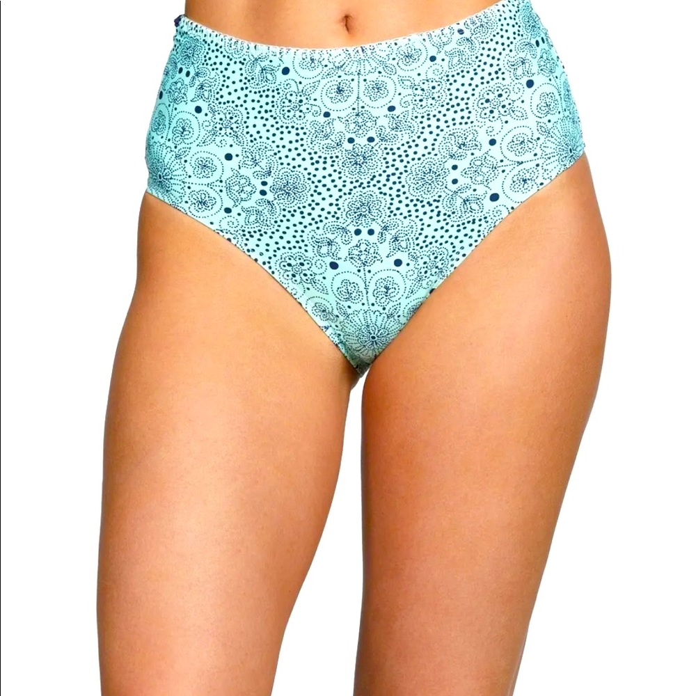 Anne Cole Studio High Waist Bikini Bottom Mykonos Medallion Size Small NWT